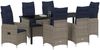 vidaXL Garten Essgruppe 7 pcs Schwarz Poly-Rattan 3379665 Bild 3