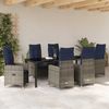 vidaXL Garten Essgruppe 7 pcs Schwarz Poly-Rattan 3379665 Bild 4