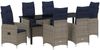 vidaXL Garten Essgruppe 7 pcs Schwarz Poly-Rattan 3379665 Bild 2