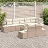vidaXL Gartensofa-set mit Speicher Beige und Creme Poly Rattan 3355790 Bild 3