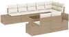 vidaXL Gartensofa-set mit Speicher Beige und Creme Poly Rattan 3355790 Bild 2
