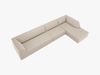 Micadoni Ecksofa Ruby 5-Sitzer Rechts Samt Salvador Beige Bild 4