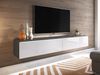 TV-Lowboard Stone 180, mit weißer LED Beleuchtung, Farbe: Matera / Weiß Hochglanz Bild 2