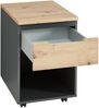 Rollcontainer >Memphis< in Artisan Eiche Dekor / Graphit - 45x66x55 (BxHxT) Bild 3