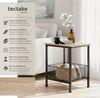 tectake Beistelltisch Couchtisch Grimsby 40x40x55,5cm (1-St, 1 tlg), Stilvoller Beistelltisch mit Ablage und Gitterkorb im Factory Look Bild 2