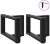 vidaXL Couchtischbeine T-Form 2 Stk. Schwarz 40x25x(30-31) cm Stahl 4013004 Bild 4