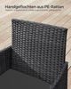 Songmics Gartenmöbel-Set mit Bank, Tisch & Stühle, Polyrattan, Schwarz / Grau Bild 4