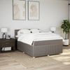vidaXL Boxspringbett mit Matratze Taupe 160x200 cm Stoff 3287525 Bild 3