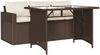 vidaXL 2-tlg. Garten-Essgruppe mit Kissen Braun Poly Rattan 366330 Bild 2