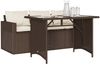 vidaXL 2-tlg. Garten-Essgruppe mit Kissen Braun Poly Rattan 366330 Bild 3