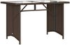vidaXL 2-tlg. Garten-Essgruppe mit Kissen Braun Poly Rattan 366330 Bild 5