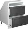 Küchenschrank für Dachschrägen R-Line Anthrazit Landhaus 60 cm mit 2 Schubladen, Schrankkorpus 60 cm Tiefe Vicco Bild 3