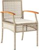vidaXL 7-tlg. Garten-Essgruppe mit Kissen Beige Poly Rattan 3213636 Bild 3