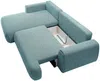 Vente-unique - MONELIA Sofa Stoff Blau - B 167 cm x H 81 cm x L 270 cm Bild 5