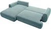 Vente-unique - MONELIA Sofa Stoff Blau - B 167 cm x H 81 cm x L 270 cm Bild 4