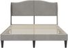 vidaXL Bettrahmen mit Kopfteil Hellgrau 120 x 200 cm Samt 42027911 Bild 4