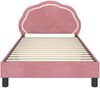 vidaXL Kinderbettgestell mit Kopfteil Rosa 80 x 200 cm Samt 42010911 Bild 5