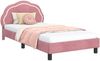 vidaXL Kinderbettgestell mit Kopfteil Rosa 80 x 200 cm Samt 42010911 Bild 2