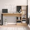 Schreibtisch mit Schrank Varhalo 120x153x40 cm Eichenoptik/Anthrazit [en. casa] Bild 3
