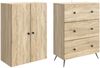 vidaXL Schrankset 2 pcs Sonoma-Eiche 66 x 34,5 x 90 cm Holzwerkstoff 3416882 Bild 3