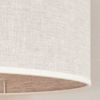 hofstein Stehlampe moderne Stehlampe aus Holz/Metall/Stoff in Natur(Eiche)/Weiß/Beige, ohne Leuchtmittel, mit rundem Schirm (50 cm) und Fußschalter, Höhe 151,5 cm, 1 x E27 Bild 2