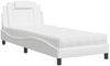 vidaXL Bett "Viana" mit Matratze Weiß 90x200 cm Kunstleder 3208769 Bild 2