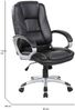 Dmora Stuhl mit Rädern Iolanda, Chefsessel mit Armlehnen, Ergonomischer Bürostuhl, 69x63h105/116 cm, Schwarz Bild 3