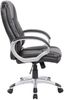Dmora Stuhl mit Rädern Iolanda, Chefsessel mit Armlehnen, Ergonomischer Bürostuhl, 69x63h105/116 cm, Schwarz Bild 4