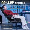 GTPLAYER Gaming-Stuhl Stoff Gaming Chair Ergonomisch Bürostuh PC Stuhl, 150kg Belastbarkeit, Schreibtischstuh mit Federsitzkissen und Fußstütze Bild 4