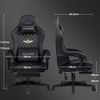 GTPLAYER Gaming-Stuhl Stoff Gaming Chair Ergonomisch Bürostuh PC Stuhl, 150kg Belastbarkeit, Schreibtischstuh mit Federsitzkissen und Fußstütze Bild 3