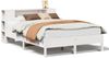 vidaXL Massivholzbett mit Regal ohne Matratze Weiß 120x200 cm Kiefer 3322835 Bild 2