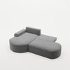 Ecksofa Schlafsofa Sofa VENEDIG Stoff Salvador Grafit Ottomane Links Bild 3
