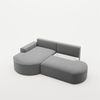 Ecksofa Schlafsofa Sofa VENEDIG Stoff Salvador Grafit Ottomane Links Bild 4