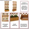 Hochbeet HWC-P69, Pflanz-/Blumenkasten Pflanzkübel Rankgitter Spalier Ablagefläche Holz FSC® 177x77x33cm ~ natur Bild 2