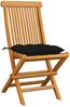 vidaXL Gartenstühle mit Schwarzen Kissen 8 Stk. Massivholz Teak 3072939 Bild 3