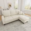 3-Sitzer Ecksofa B 166 x T 118 x H 77 cm, modular mit Baumwoll-Leinenbezug Bild 4