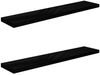 vidaXL Schweberegale 2 Stk. Hochglanz-Schwarz 120x23,5x3,8 cm MDF 323779 Bild 2