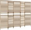vidaXL Paravent 5-tlg. Beige Poly Rattan 365383 Bild 2