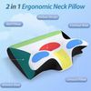 wohnTRAUM24 Nackenstützkissen Orthopädisches Kissen Kopfkissen Nackenschmerzen aus Memory Foam, Füllung: Memory- & Polyetherschaum, Rückenschläfer, Seitenschläfer, Bauchschläfer, ergonomisches Kissen mit individueller Höhenanpassung Bild 2
