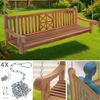 CLP Schaukelbank Farm Teakholz wetterfest mit Befestigungsmaterial,teak 220 cm Bild 4