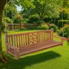 CLP Schaukelbank Farm Teakholz wetterfest mit Befestigungsmaterial,teak 220 cm Bild 3