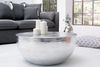 Stylischer Couchtisch MARTELLO No. 1 Aluminium ca. 60cm silber Hammerschlag Bild 4