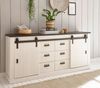 Imv 'Stove' Sideboard, weiß Pinie & anthrazit, Landhausstil, 201 x 91 cm Bild 2