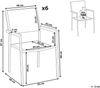 Gartenstuhl 6er Set GROSSETO Edelstahl Beige Bild 2