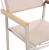 Gartenstuhl 6er Set GROSSETO Edelstahl Beige Bild 5