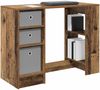vidaXL Schreibtisch mit Regal Altholz 100 x 40 x 75 cm Holzwerkstoff 8000458 Bild 3