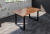 Esstisch Baumkante Massiv Mango naturfarben 140 x 80 schwarz U-Gestell DORA 70676130 Bild 2