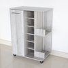 Better Home Küchenwagen Flaschenregal Weinschrank Weinregal grau 37x60x82 cm, (1 Stück, 1 Weinschrank), für ca. 48 Flaschen, flexibel einsetzbar Bild 2