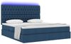 vidaXL Bett mit Stauraum und LED mit LED Blau 160 x 200 cm Polyester 3372494 Bild 3
