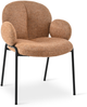 GOEURVANT 1235 Esszimmerstühle 4er-Set, Polsterstühle, Chenille - Orange Bild 3